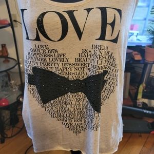 Modern Lux Love shirt with Heart, Bow, and beauty